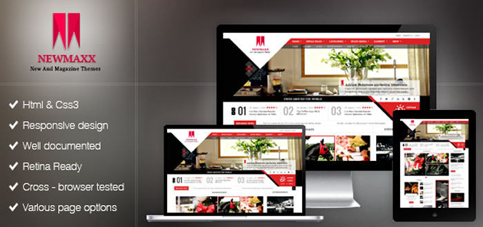 New Maxx Stylish Responsive WordPress Blog Theme
