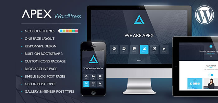 Apex Responsive One Page Portfolio Wordpress Theme
