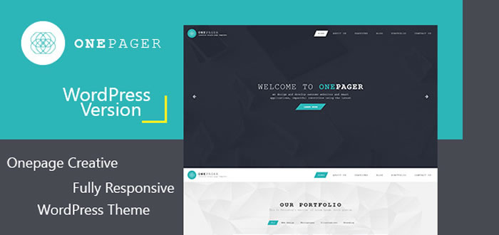 Onepager Responsive One Page Portfolio Wordpress Theme