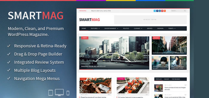 Smartmag Responsive News, Magazine Wordpress Theme