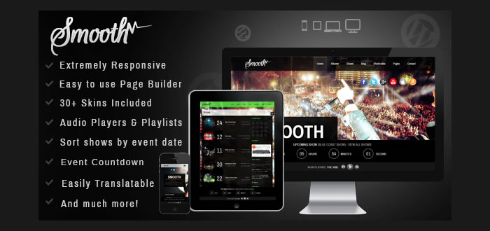 Smooth Responsive Full Screen Music Wordpress Theme