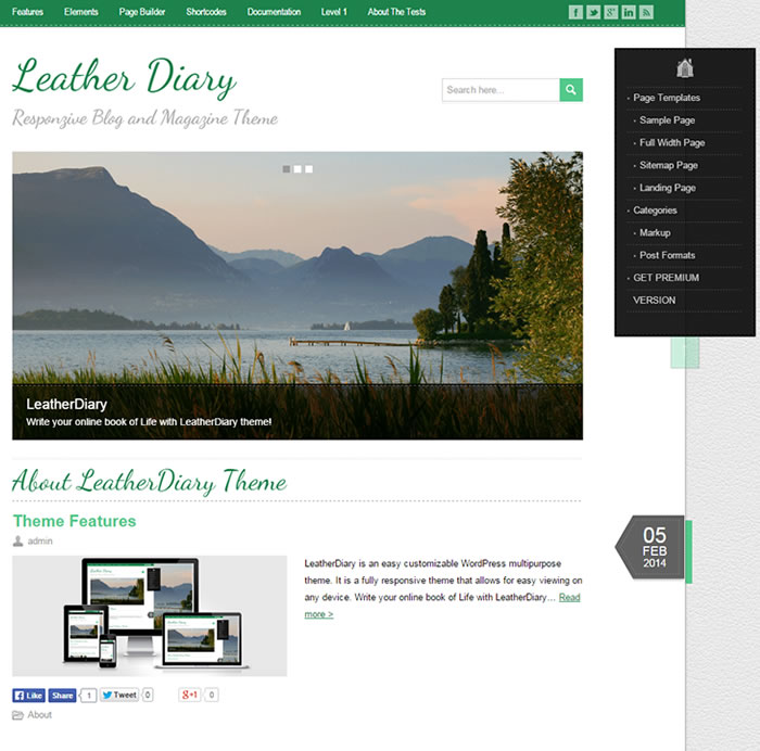 best free blogging wordpress themes with full width header